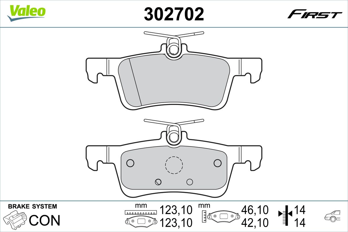 Set placute frana,frana disc 302702 VALEO